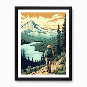 Chilkoot Trail Canada 2 Vintage Travel Illustration Art Print