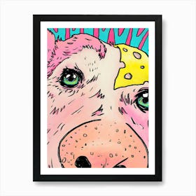 Say Cheese - Whimsical Dog Illustration Art Print