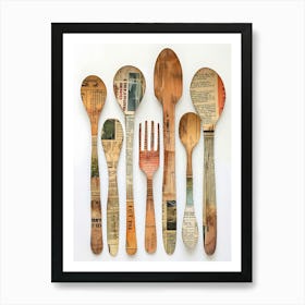 Newspaper Spoons Art Print