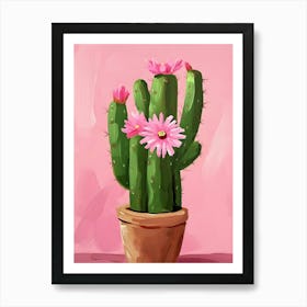 Pink Cactus 1 Art Print