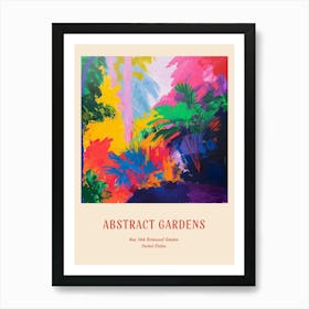 Colourful Gardens New York Botanical Garden Usa 2 Red Poster Art Print