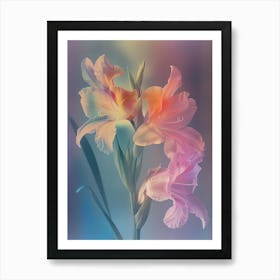 Iridescent Flower Gladiolus 1 Art Print