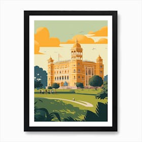 Lucknow India Travel Illustration 4 Art Print