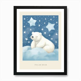 Sleeping Polar Bear 1 Nursery Poster Art Print