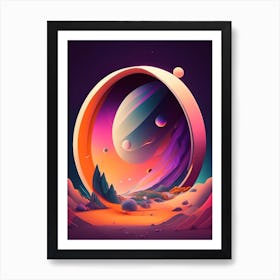 Intergalactic Comic Space Space Art Print