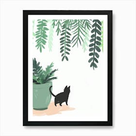 Cat In A Pot 6 Art Print