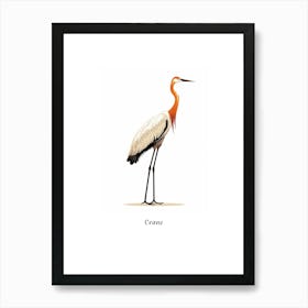 Crane Kids Animal Poster Art Print