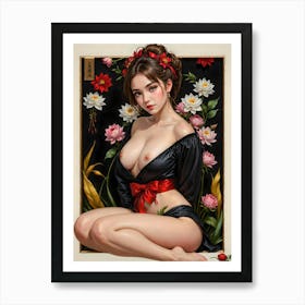 Mature Pinup girl Art Print