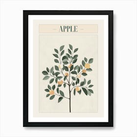 Apple Tree Minimal Japandi Illustration 8 Poster Art Print