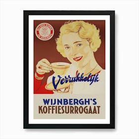 Verburgh'S Koffiesurgat - coffee vintage poster, coffee poster Art Print