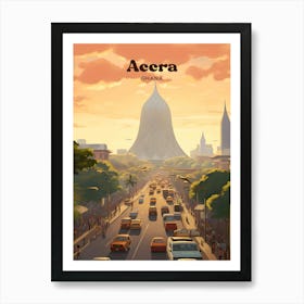 Accra Ghana Africa Street view Travel Art Art Print