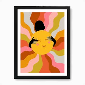 Faith, Sunshine Sunrays Positivity Hope Art Print