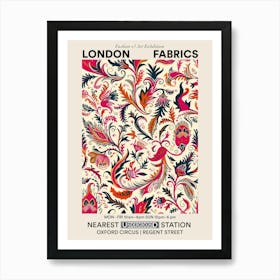 Poster Inspiring Floral London Fabrics Floral Pattern 2 Art Print