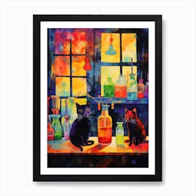 Two Vats In An Alchemy Art Print