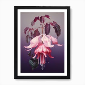 Floral Illustration Fuchsia 4 Art Print