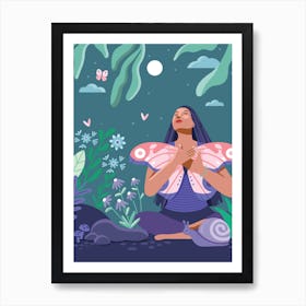 Butterfly Garden Art Print