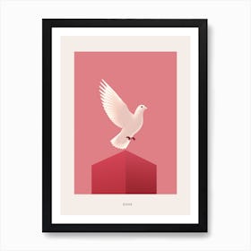 Minimalist Dove Bird Poster Art Print