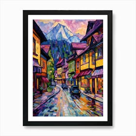 Leavenworth Washington Pointillism 2 Art Print