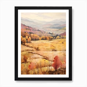 Autumn National Park Painting Pyrenees National Park 2 Art Print