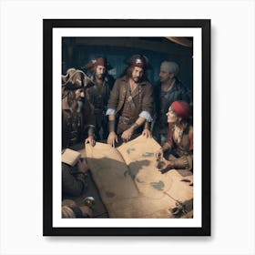 Pirates planning a robbery Art Print