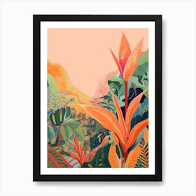 Boho Plant Painting Bird Of Paradise 5 Art Print