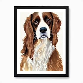 Spaniel (Field) Watercolour Dog Art Print