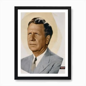 Wallace Beery Retro Collage Movies Art Print