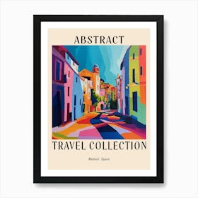 Abstract Travel Collection Poster Madrid Spain 2 Art Print