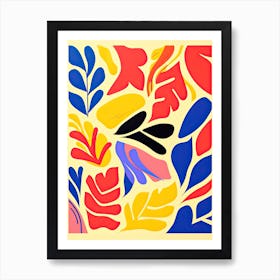 Abstract Leaves, Inspired by Matisse Art Print