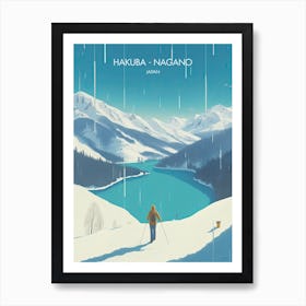 Poster Of Hakuba   Nagano, Japan, Ski Resort Illustration 0 Art Print