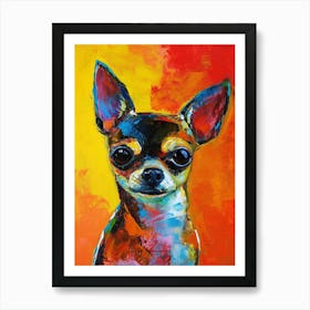 Chihuahua Acrylic Painting 7 Art Print