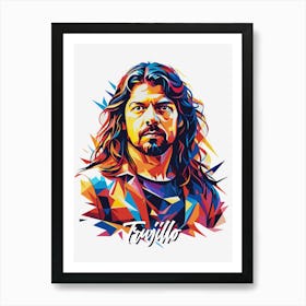 Trujillo Metallica 01 Portrait Music Icon Style WPAP Pop Art Art Print