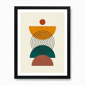 Circles and lines 1 Art Print