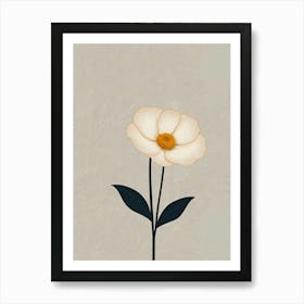 White Anemone Art Print