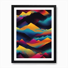 Abstract Mountains Art Print