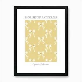 Yellow Coquette Bows 2 Pattern Poster Poster