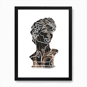 Bust Of David Dark Academia Art Print