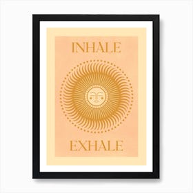 Inhale Exhale Mindfulness And Wellness Yoga   Art Print