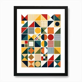 Mid Century Modern Shapes 03 Art Print