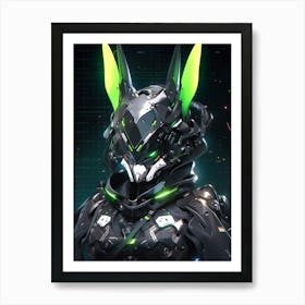 Futuristic Art Rabbit Art Print