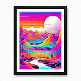 Psychedelic Landscape Art Print