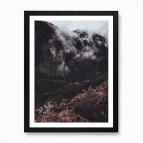 Trees And Clouds Art Print