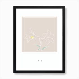 Lily - Botanical Art Art Print