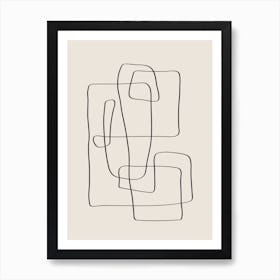 Minimalist Line Art B Art Print