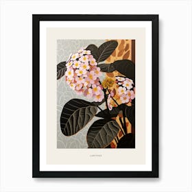 Flower Illustration Lantana 3 Poster Art Print