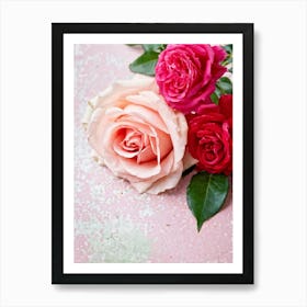 A Closeup Of A Rose The Archetype Of Romance And Beauty Rendered In Vibrant Hues Such As Tender Pi (5) Art Print