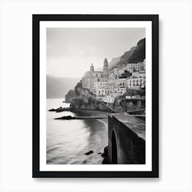 Amalfi Coast Italy Black And White Analogue Photograph 4 Art Print
