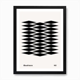 Geometric Bauhaus Poster B&W 48 Art Print