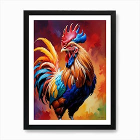 Rooster Painting Art Print