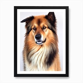 Belgian Tervuren Watercolour Dog Art Print